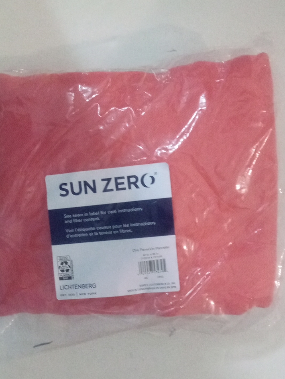 Sun Zero Grommet Hanging Curtain Panel 95" NWT $50
